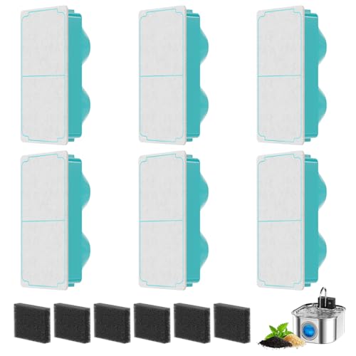 Filtros para fuente de agua para gatos 3.2L 12 piezas
