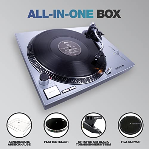 Reloop Tourne-disque professionnel RT-3 USB à entraînement direct Argenté - Les Beatles, Paul McCartney, John Lennon, RIngo Starr, George Harrison Reloop Tourne-disque professionnel RT-3 USB à entraînement direct Argenté – Image 7