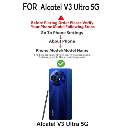 Image of Back Cover for Alcatel V3 Ultra 5G Color Block Minimal Magnetic Ring Design (Not Magnetic Compatible) | UV Printed Soft TPU Shockproof Back Case for Alcatel V3 Ultra 5G