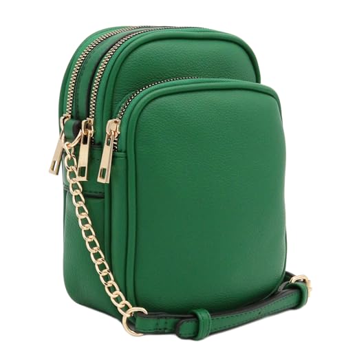 Image of FashionPuzzle Multi Pocket PU Leather Casual Medium Crossbody Bag with Adjustable Strap