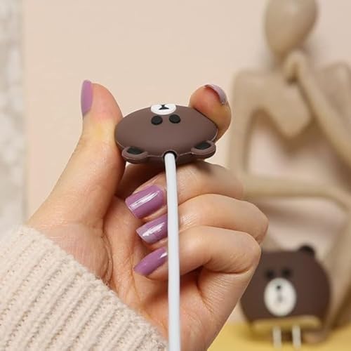 Image of Rycore 3D Cartoon Charger Protector Case for iPhone,Silicon Charger Case Cover for 18W-20W iPhone 15 14 13 12 11 Pro Max Fast Charging USB- C Adapter with Extra 360 Degree Protection and Cable Spiral