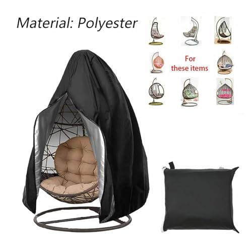 Housse de chaise suspendue imperméable bâche protection fauteuil rotin - 6