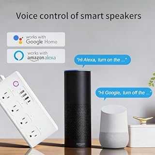 Zigbee Smart Power Strip Surge Protector, Extension Cord w/ 4 Individually Controlled AC Outlets & 4 USB Ports, Voice/Remote Control Compatible with Alexa & Google Home, Tuya Zigbee Gateway Required