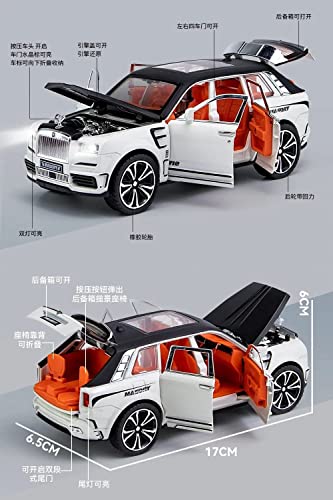 Image of VARIYA ENTERPRISE Exclusive Alloy Metal Pull Back Die-Cast Car Diecast Metal Pullback Toy Car with Openable 6 Doors,Light Music Boys Gifts Toys (1:32 Rolls Royce Cullinan Masory - Multicolor)