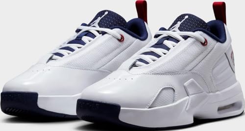 Jordan Max Aura 6 Big Kids' Shoes (FQ8297-100, White/Varsity Red/Midnight Navy) Size 4.53