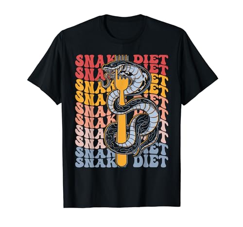 Snake Diet Groovy Snake Lover Snake Owner Snake Pet Lover T-Shirt