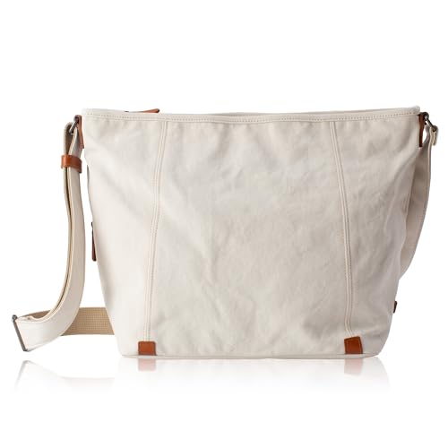 ダブルス ショルダーバッグ A4収納 国産帆布10号パラフィン イタリアンヌメ牛革 BQZ-7437 (オフホワイト)