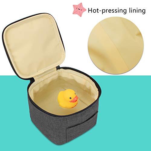 LUXJA Breastmilk Cooler Bag (Hold Four 5 Ounce Breastmilk Bottles), Leakproof Breast Milk Cooler for 4 or 5 Ounce Bottles (Bag Only), Black