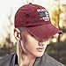 Rejecting King Since 1776 American Vintage Flag Hats for Mens Fashion Washed Wine Red