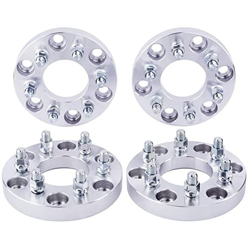 DCVAMOUS 4PC 6x135 to 6x5.5 Wheel Adapters 1 Inch with 14x2 Studs Compatible with Ford 6 Lug 6x135 to 6x139.7 for 2004-2014 F150 | 2003-2014 Expedition | 2003-2014 Navigator | 2006-2014 Mark LT