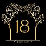  livre d\'or 18 ans: Joyeux anniversaire  à personnaliser de messages, félicitations et photos pour garder des souvenirs de la fête  idée cadeau original