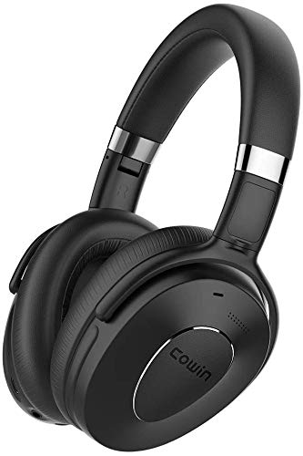 Cowin SE8 Auriculares con cancelación Activa de Ruido Auriculares Bluetooth inalámbricos sobre la Oreja con micrófono/Aptx, cómodas Almohadillas, 30H Juego para Viajes/Trabajo - Negro