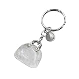 Genérico Llavero Mujer,Llavero con Forma de Bolso de Cristal de Moda, Llavero de Piedra Preciosa de Cristal Natural para Bolsos de Mujer, Accesorios de Decoración, Llavero para Coche, Regalo de Cha