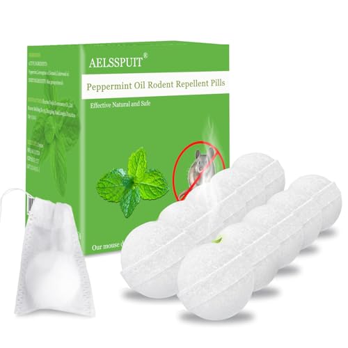 Peppermint Rodent Repeller Ball 10Pack- Long Acting Natural Peppermint Oil Rodent Repellent for Mice & Rats, Safe for Children and Pets, Non-Contact, Indoor and Outdoor Use
