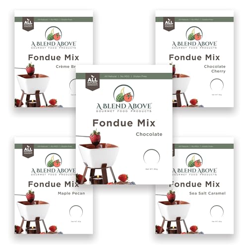 A Blend Above Fondue Mix - Creme Brulee, Sea Salt Caramel, Maple Pecan, Chocolate Cherry, and...