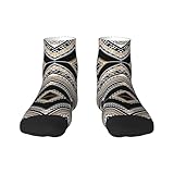 1 par de calcetines negros, blancos y tostados con estampado en zigzag para adultos, para mujer y hombre, para entrenamiento, térmicos, acogedores, para todas las estaciones, para regalar, artículos f