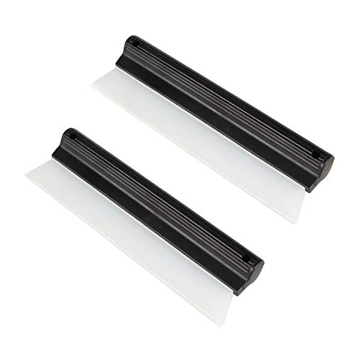 2 Pack 10 Inches Cleaning Water Squeegee Blades Soft Silicone Squeegee for Shower