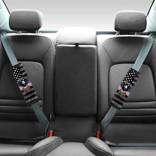Image of AFPANQZ 2 Pack Car Seat Belt Covers for Adults Safety Seatbelt Pad Cushion Eagle 250 Years Universal for Most Car Laptop Backpack Luggage Bag Straps Pads