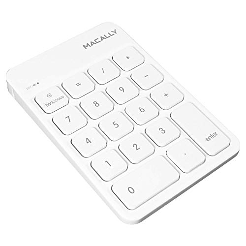 Macally Wireless Bluetooth Numeric Keypad and Wireless Bluetooth Mouse for Mac and PC, Calculate Efficiently