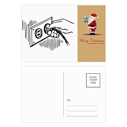 Cartes postales prise de courant Père Noël lot idéal pour accompagner vos cadeaux