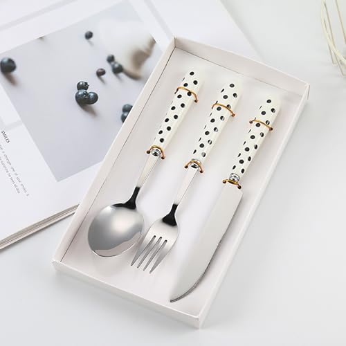 18-PCS Flatware Set Kitchen Utensils Set Silverware Set for 6,Stainless Steel Utensils Set,Mirror Polish Cutlery,Easy to Clean,Hygienic and Safe for Daily Household Use & Friends Dinners