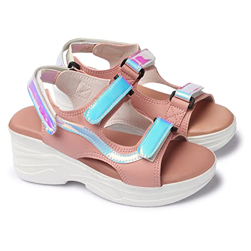 Image of ArranQue Wedge Sandals for Women & Girls, Light Weight Floaters Casual and Stylish Sandal