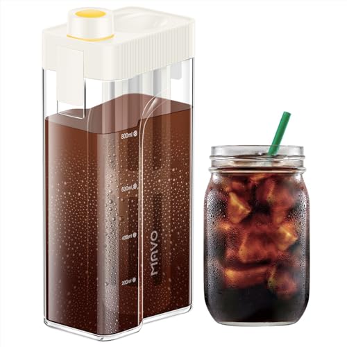 MAVO Cafeteira Cold Brew, cafeteira gelada e cafeteira de chá, jarra Tritan de 970 ml livre de BPA,