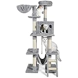 Dooradar Cat Tree, 61” Cat Tower for Indoor Cats, Multi-Level Tall Cat Condo Furniture, Kitten...