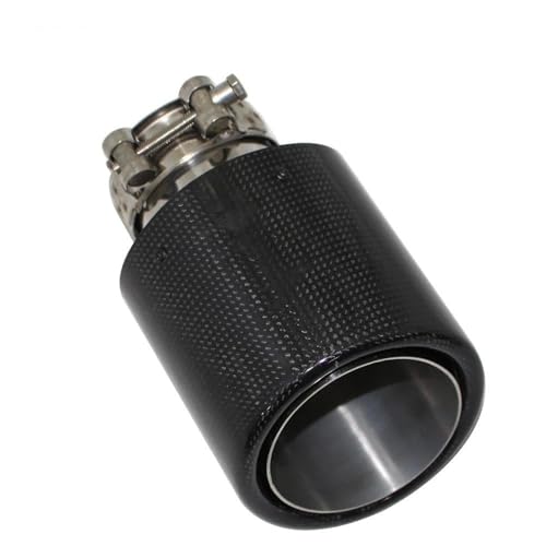 Tubo de escape de carbono brillante y acero inoxidable universal para coche
