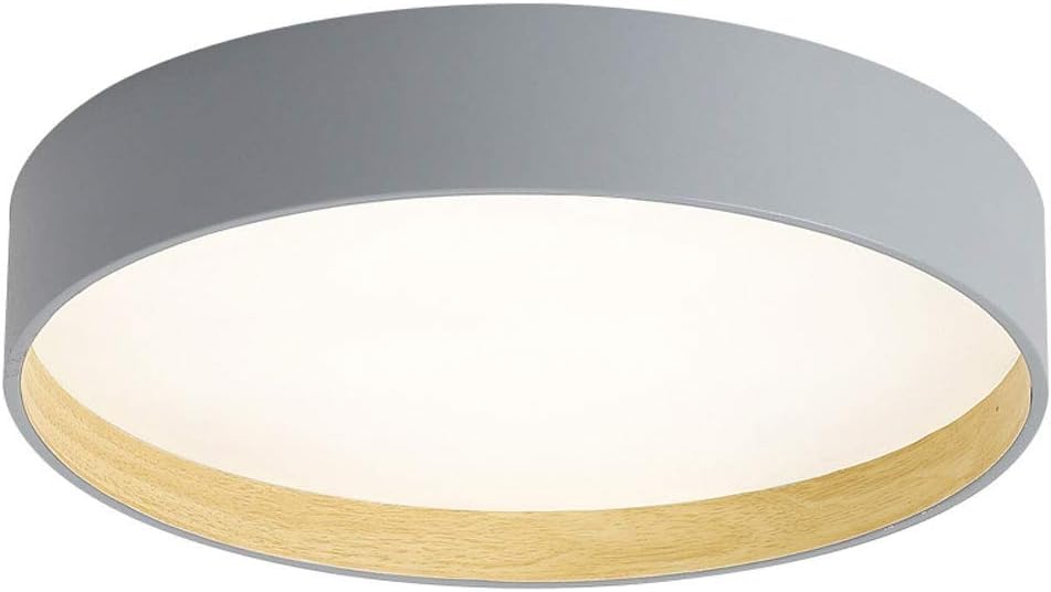 Plafonnier encastré LED rond au design moderne de bois pour maison