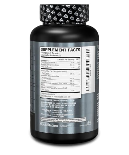 Jacked Factory BUILDPM01 Build Pm Night Time Muscle Builder & Sleep Aid - Post Workout Recovery & Sleep Support Supplement W/Vitacherry Tart Cherry, Ashwagandha, & Melatonin thumb #10