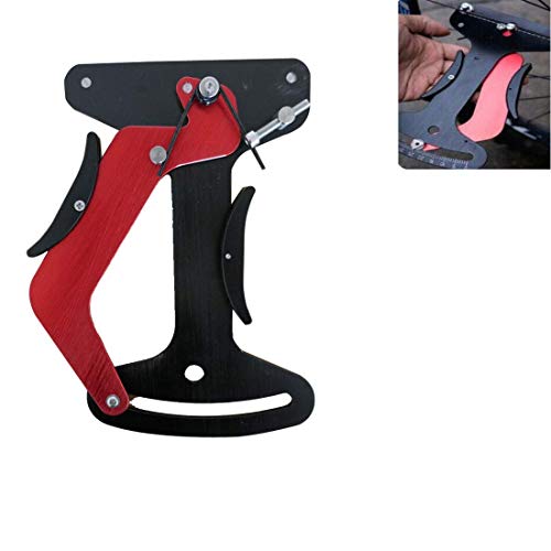 YUANTUO Bicycle Spoke Tension Meter Tool, Aluminum Alloy Wheel Repair Tool, Bike Indicator Meter Tensiometer, Adjustable Measuring Tool with Indicator Meter for Repairing Wheel Bike- Black Red