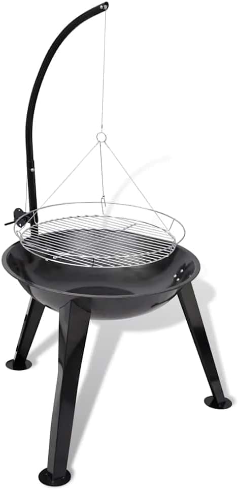 vidaXL Charcoal Barbecue, Charcoal Grill for Outdoor Camping Picnic Patio, Barbecue Grill for Home Party, Smoker for Deck Backyard Cooking