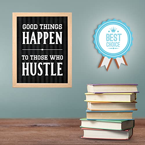 Image of Chaka Chaundh - Hustle, Braver, Stronger, Smarter & Extra Mile Quotes Poster Frame - Motivational Quotes frames - Framed posters - Photos with quotes - (13.6 X 10.6 inches)-Set of 4