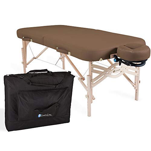 Image of EARTHLITE Premium Portable Massage Table Package SPIRIT - Spa-Level Comfort, Deluxe Cushioning incl. Flex-Rest Face Cradle & Strata Face Pillow, Carry Case (30 /32 inch x 73 inch) - Made in USA