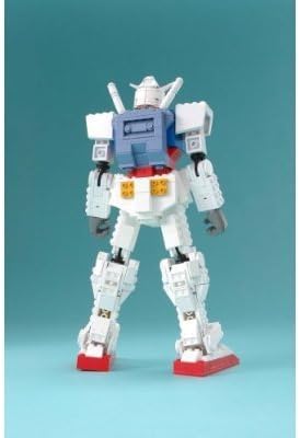 Rear view of the assembled Mega Block RX-78-2 Gundam, showing back details.