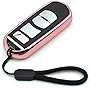 MECHCOS Compatible with Mazda 3 6 CX-3 CX-5 CX-7 CX-9 MX-5 Miata Scion iA Toyota Yaris Smart 2 3 4 Buttons Pink TPU Key Fob Cover Case Remote Holder Skin Protector Keyless Entry Sleeve Accessories