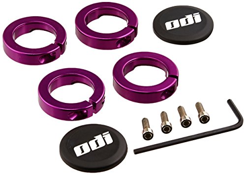 Odi ODI Lock Jaw Bicycle Grip Lock-On Clamps with Caps (Purple)