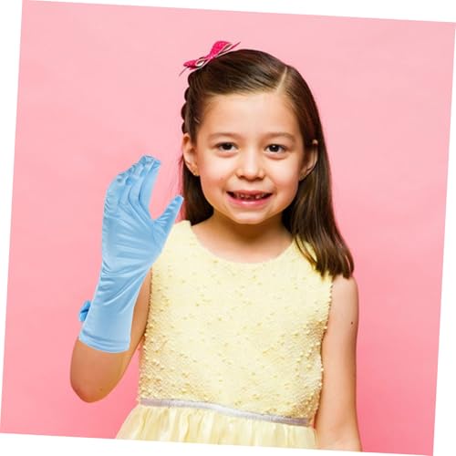 Didiseaon 1pair Satin Princess Gloves Bowknot for Boy Girl Elegant Dressing Gloves for Cosplay Party and Stage Performance Comfortable and Accessory for Girls3