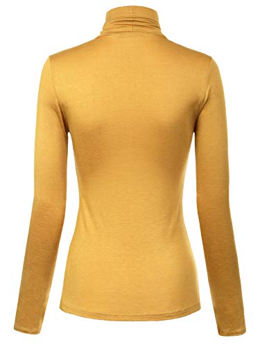 Image of MixMatchy Women's Slim Lightweight Long Sleeve Pullover Turtleneck Mock Shirts Base Layer Undershirts Active Tops