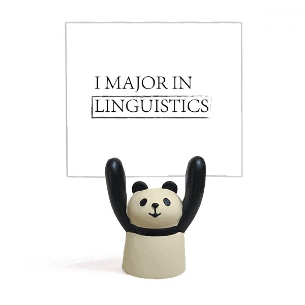 Support de mémo panda Major in Linguistics pour bureau