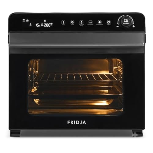 Fridja F77 Super Oven Pro 30L – Four friteuse à air numérique LED premium avec 18 programmes intelligents, fonction rôtissoire, rapide, puissant,...