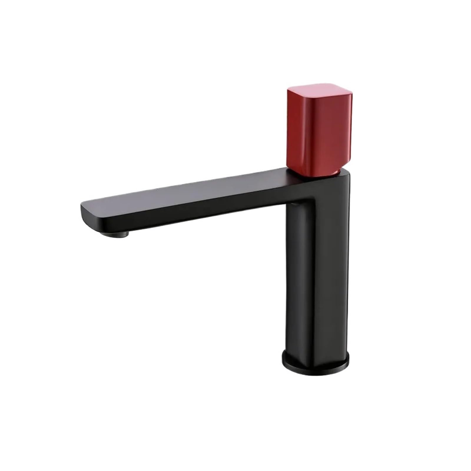 Mkyyioed Color3 Bathroom Taps Basin Faucet Gunmetal Bathroom Sink Tap Square Wash Single Handle Hot And Cold Mixer Deck(Color3)