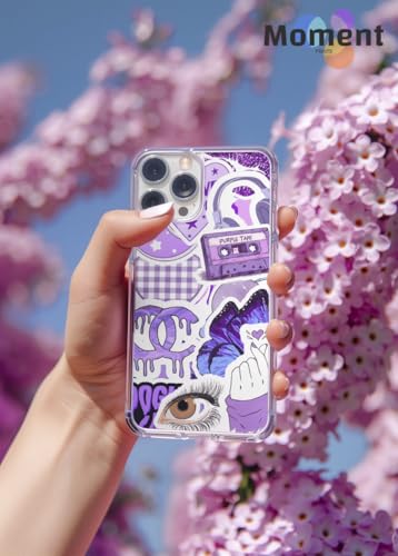 Image of 36Pcs Purple Aesthetic Vinyl Stickers - Purple Mood | Waterproof, Laminated, Reusable, Self-Adhesive Stickers for Laptop, Phone, Diary, Scrapbook, Journal, Gift Box, Aesthetic Room Decor
