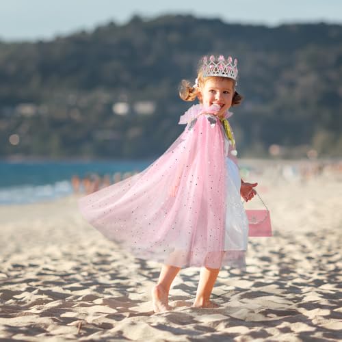 image for Meland Princess Dress up Clothes for Little Girl, 11Pcs Princess Cape 