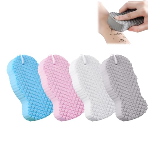 4PCS Esponja Baño Exfoliante Súper Suave, Esponjas Fibra Ultra Suave Doble Cara, EsponjaUltra SuavePara Ducha Corporal Y Exfoliante De Spa, EsponjaDe Lavado Corporal Para Adultos Y Niños