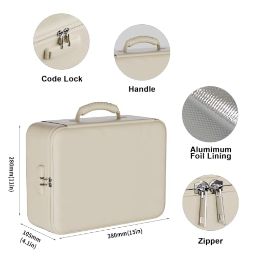 Image of DocSafe 5200F Fireproof Document Organizer Box with Lock, Beige (Soft)