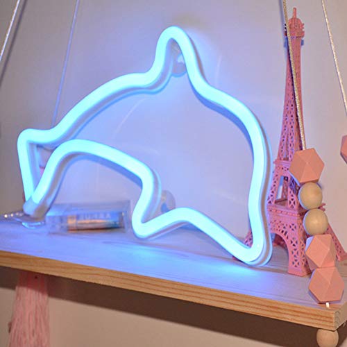 Lámpara de noche LED delfín azul con diseño infantil miniatura 4