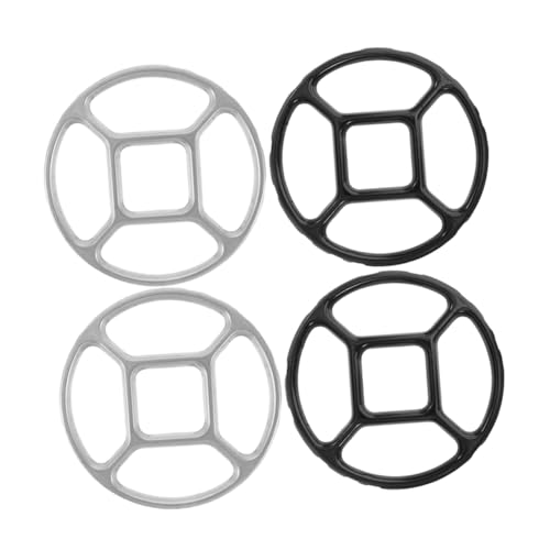 NOLITOY 4 Piezas Soporte para Estufa de Gas Anillos Antideslizantes para Wok y Ollas Pequeñas Soporte Estable de Esmaltado y Galvanizado Accesorio de Cocina para Quemadores de Gas