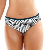 Cleo by Panache Damen Lucille Classic Bikinihose, Geo Stripe, 2X